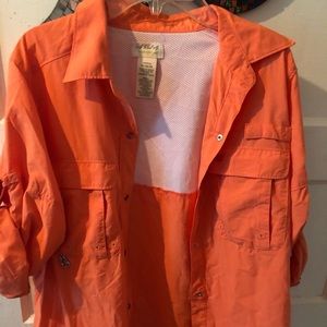 Wrangler brand fishing shirt! Never worn. Orange.